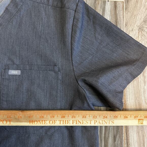 Figs Modern V-Neck Leon Pocket‎ Scrub Top Tailored Fit Graphite Gray Size XL - Picture 7 of 8